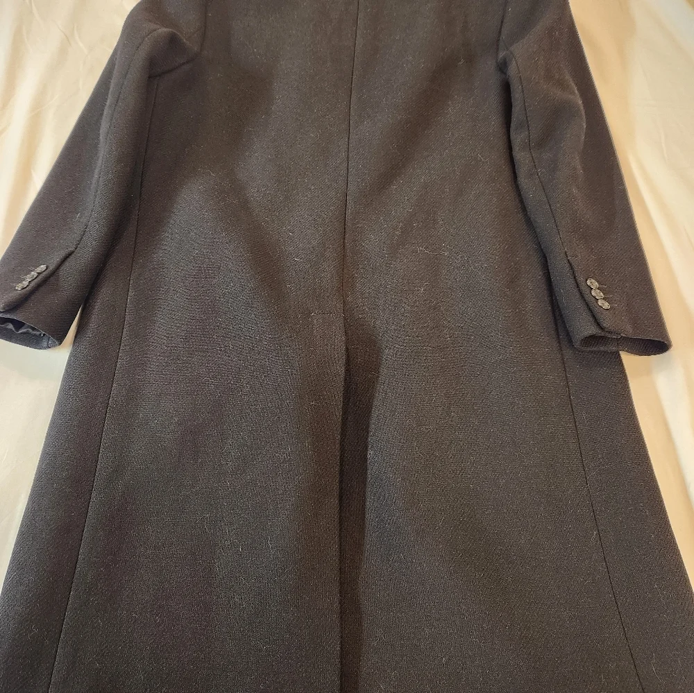 NEW Zara Women's Black Wool Blend Coat Size M Classic Preppy Formal Warm Elegant